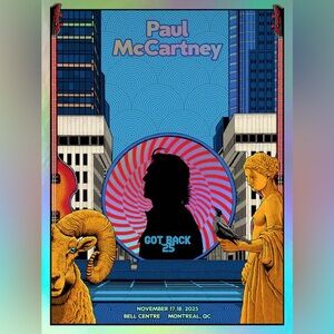 Paul McCartney Got Back 2025 Montreal Event Poster - Original | Mint Condition